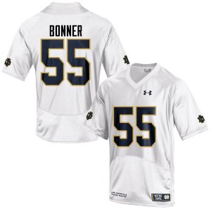 Notre Dame Fighting Irish Men's Jonathan Bonner #55 White Under Armour Authentic Stitched College NCAA Football Jersey EIK6499GH